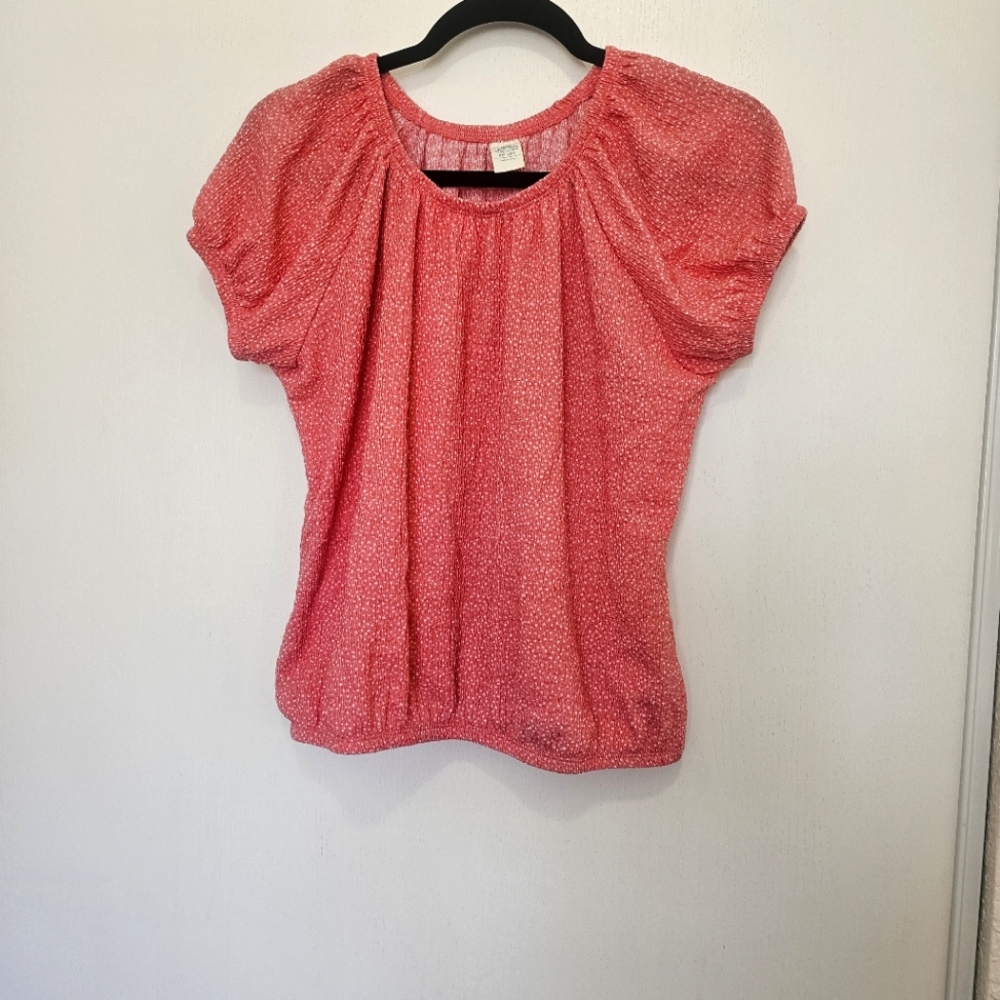 Thereabouts Junior's size XXL pink & white shirred top